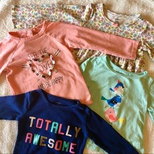 Baby Girl 12 month long sleeved bundle